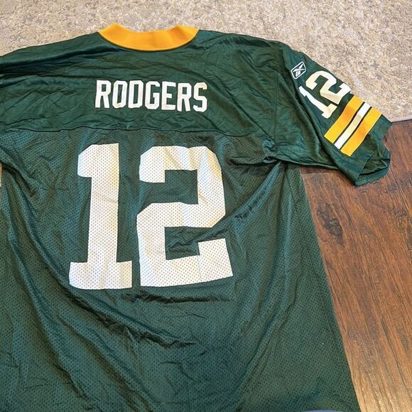 Reebok NFL Arron Rodgers Green Bay Packers Football Jersey size L in EUC - Picture 9 of 9